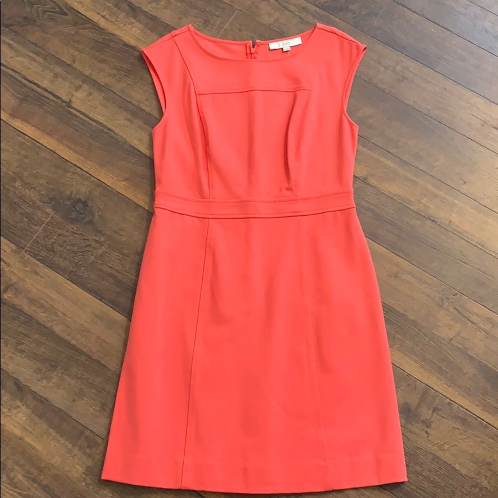 Salmon color dress Loft new with tag